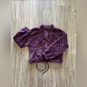 Fluffy 3/4th Crop Sweater